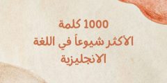 الكلمات الاكثر شيوعا في اللغة الانجليزية – تحميل مجاني لكتاب 1000 كلمة انجليزية